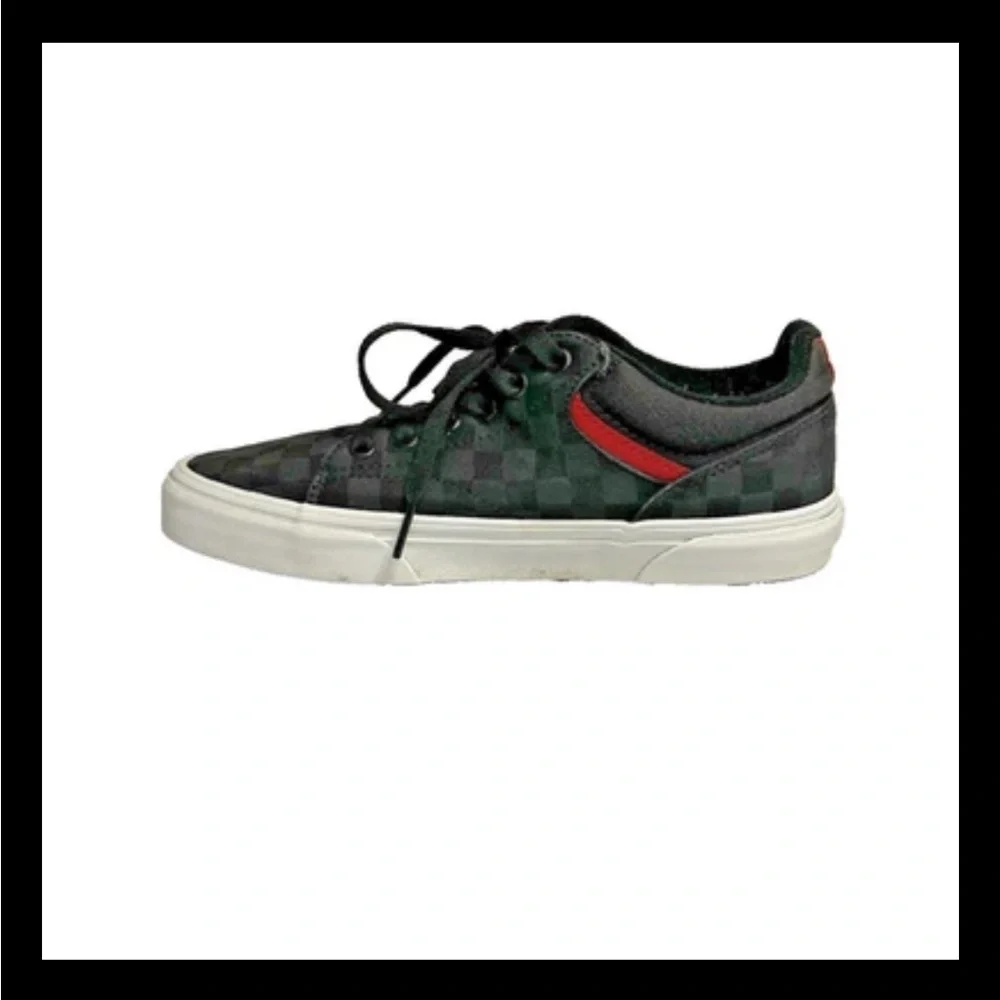 Vans Off The Wall Seldan Black & Red Checkerboard Skate Sneakers Womens 8.5 M 7 - Picture 4 of 12